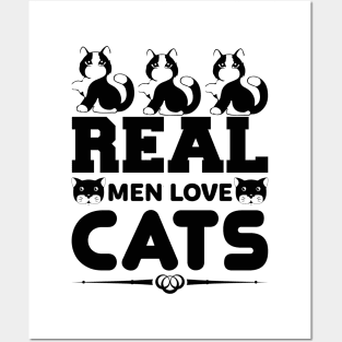 Real Men Love Cats T Shirt For Women Men Posters and Art